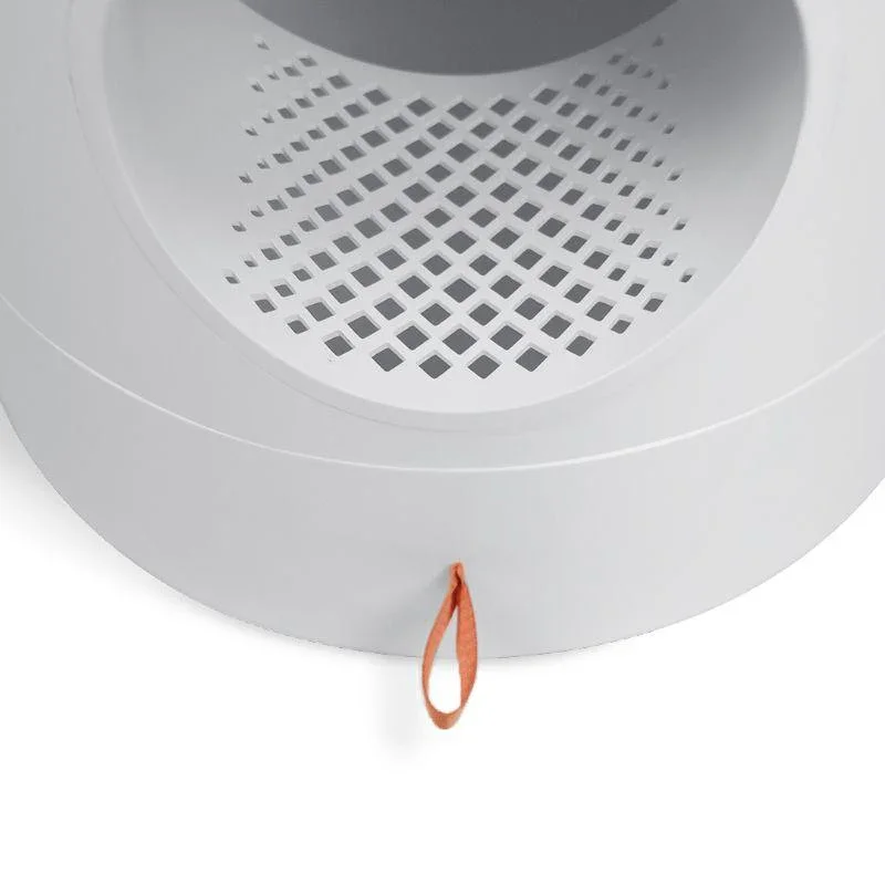 Michu XL Castle 2-in-1 Semi- Closed Cat Litter Box with Scratch Pad in White - Image 8