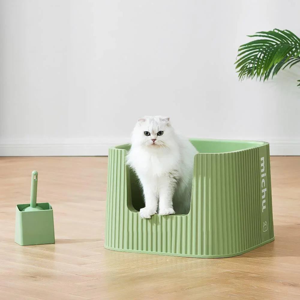 Michu XXL Sage Deluxe Cat Litter Box - Spacious Design - Image 8