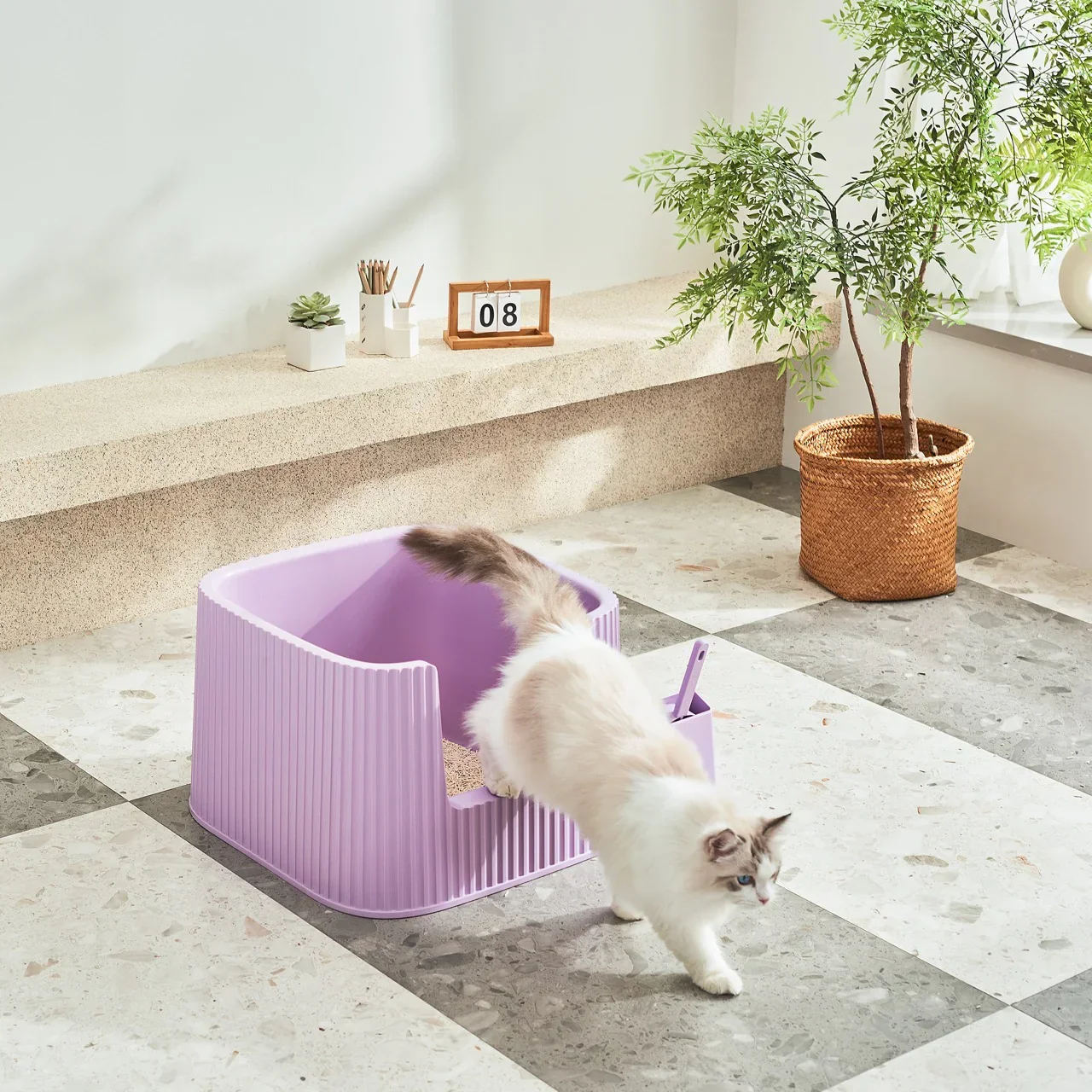 Michu XXL Stella Deluxe Cat Litter Box - Spacious Design - Image 4