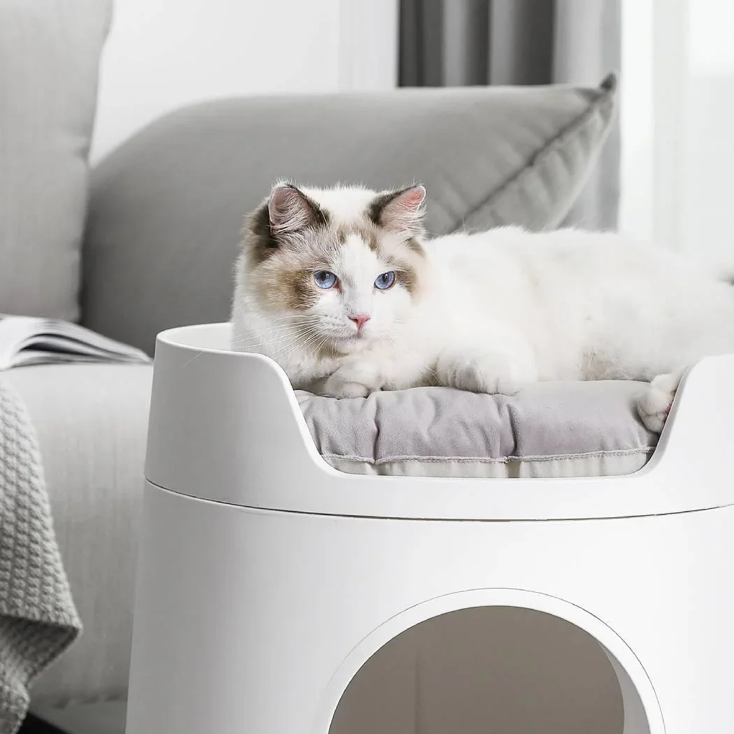 Michu Castle Cat Litter Box Round Cushion- Soft and Cozy - Image 6