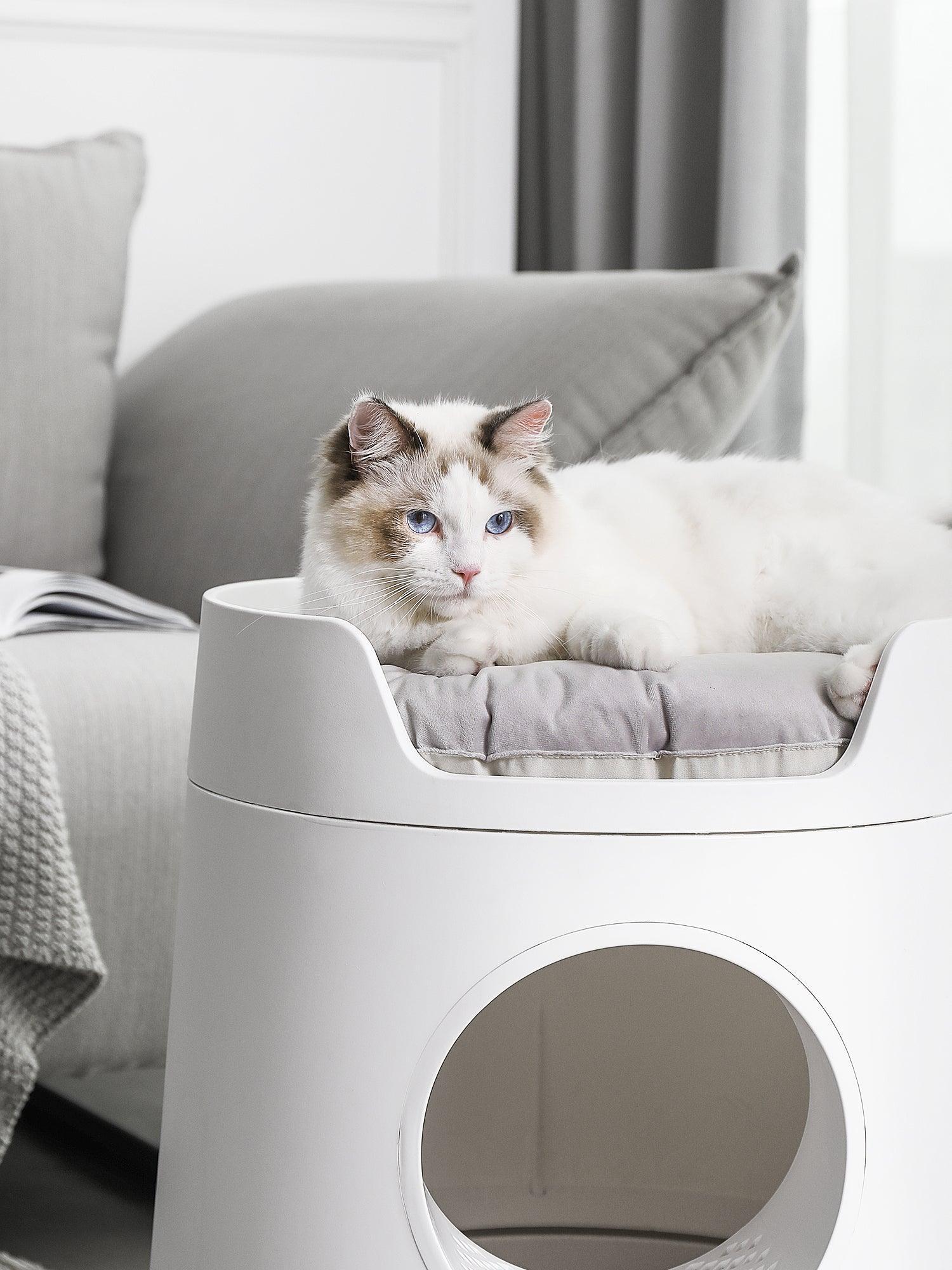 Michu Castle Cat Litter Box Round Cushion- Soft and Cozy - Image 7