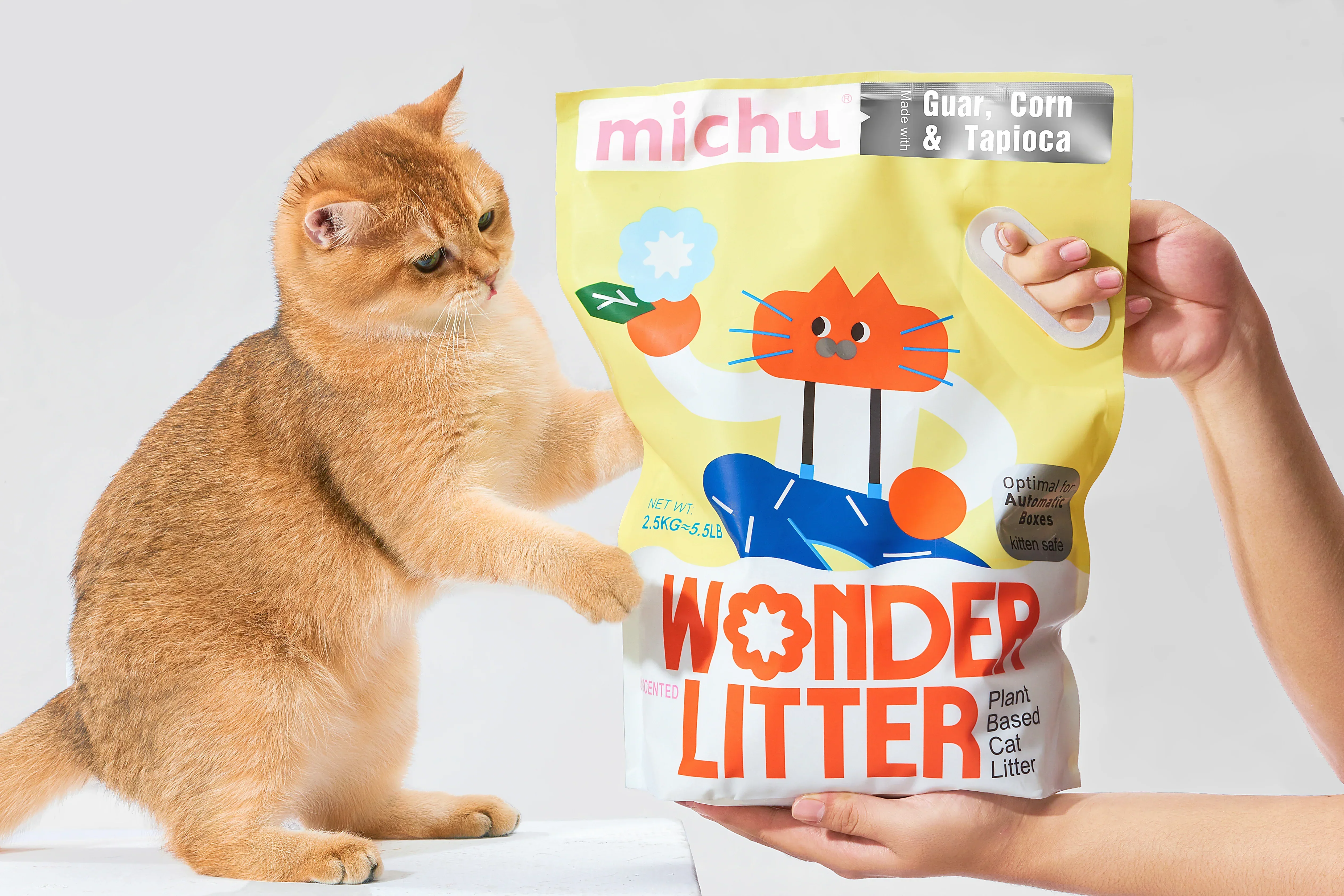 Michu Wonder Litter - Plant-Based & Automatic-Box Friendly 2.5kg/6L - Image 3