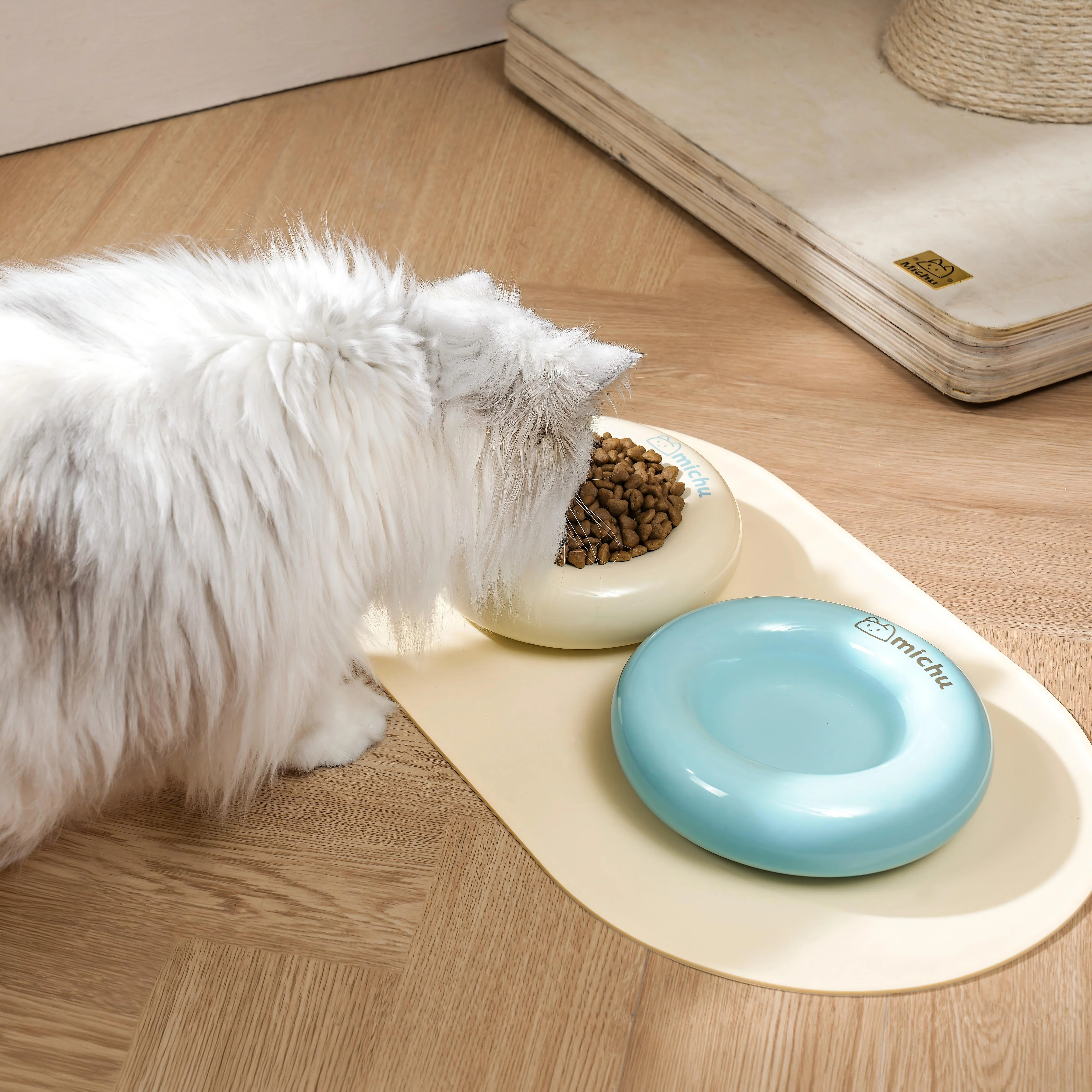 Michu Bagel Ceramic Cat Bowl – Anti-Whisker Wide Shallow Cat Food Bowl | 6 Colours - Image 13