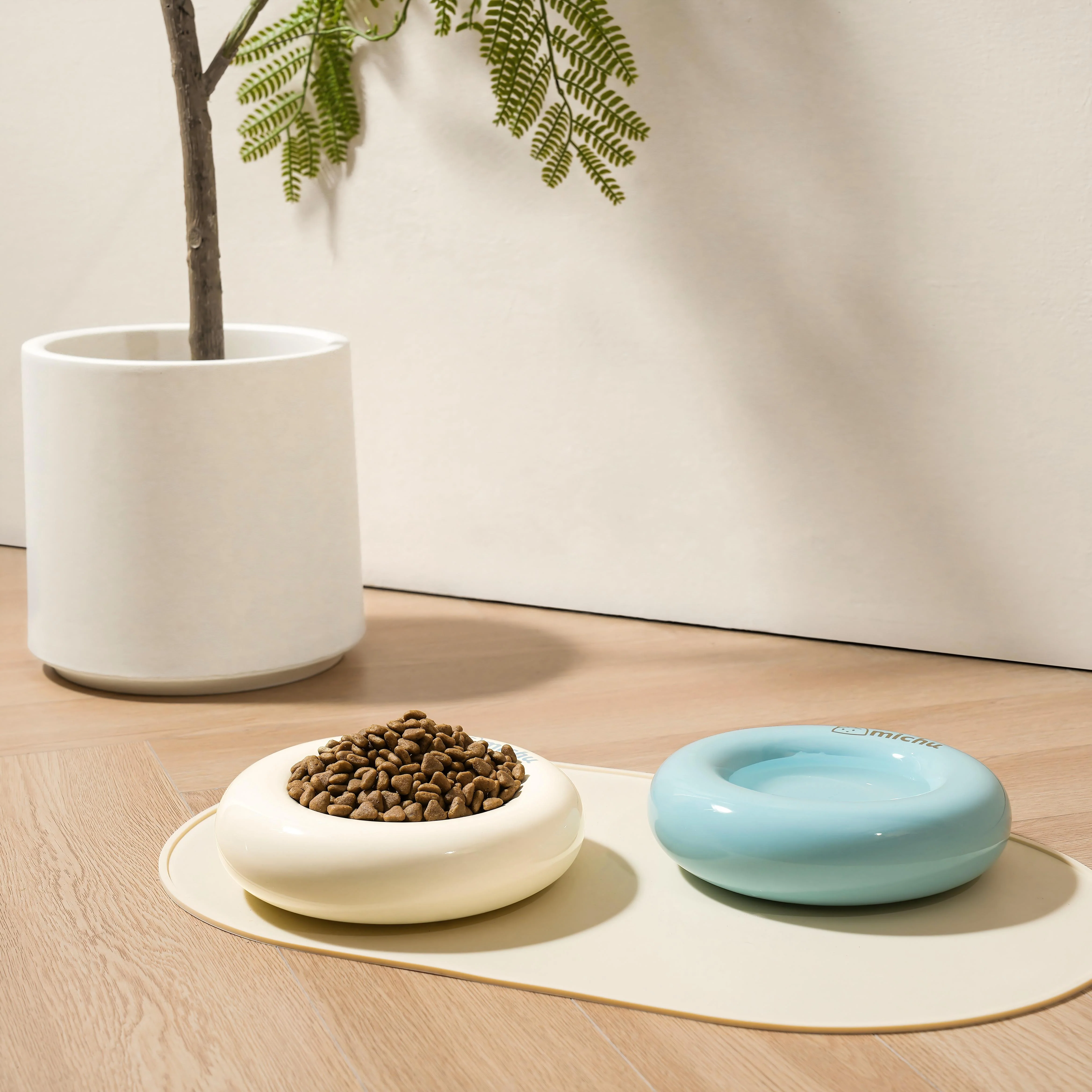 Michu Bagel Ceramic Cat Bowl – Anti-Whisker Wide Shallow Cat Food Bowl | 6 Colours - Image 6