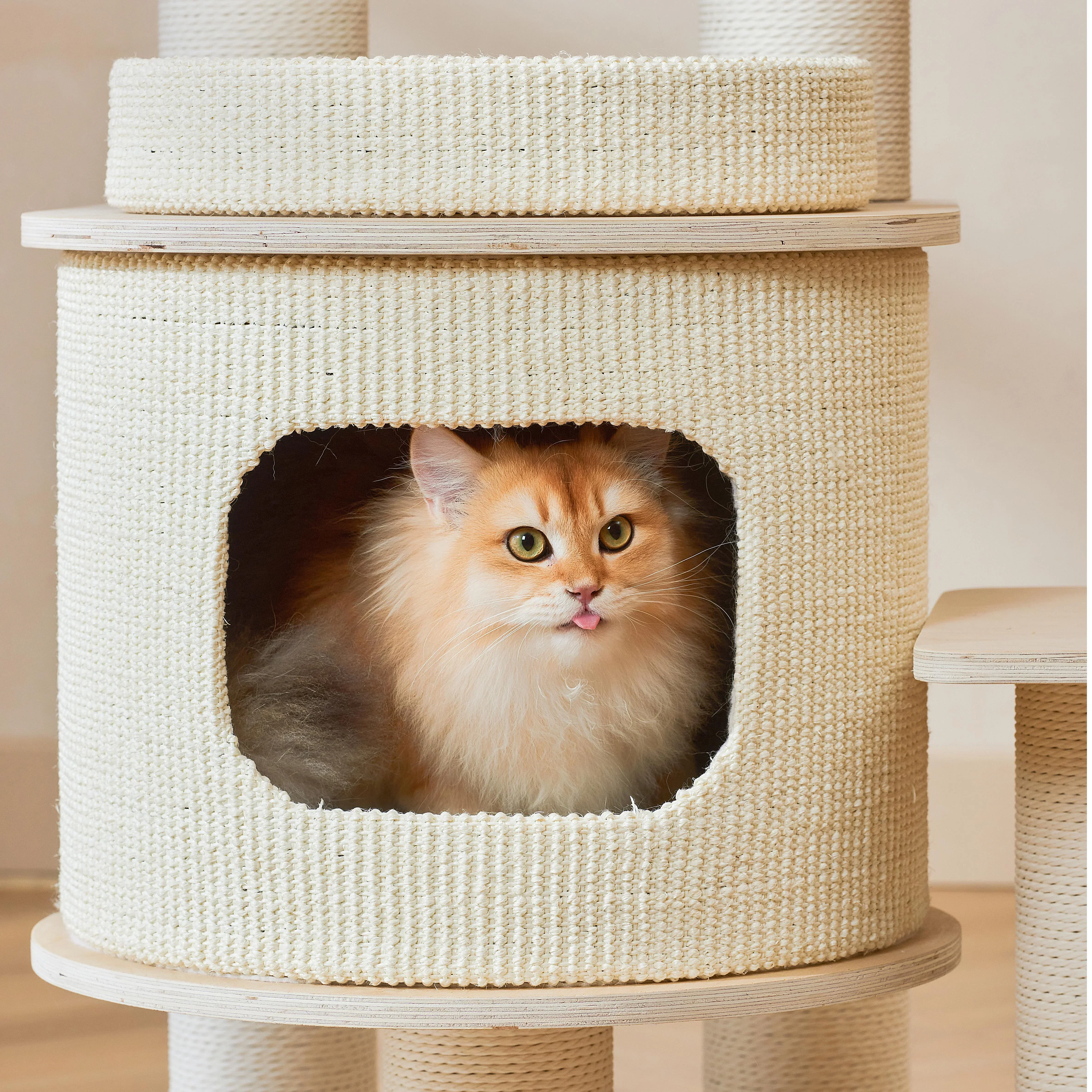 Michu Luna Multi-Layer Solid Wood Cat Nest Tree - Image 10
