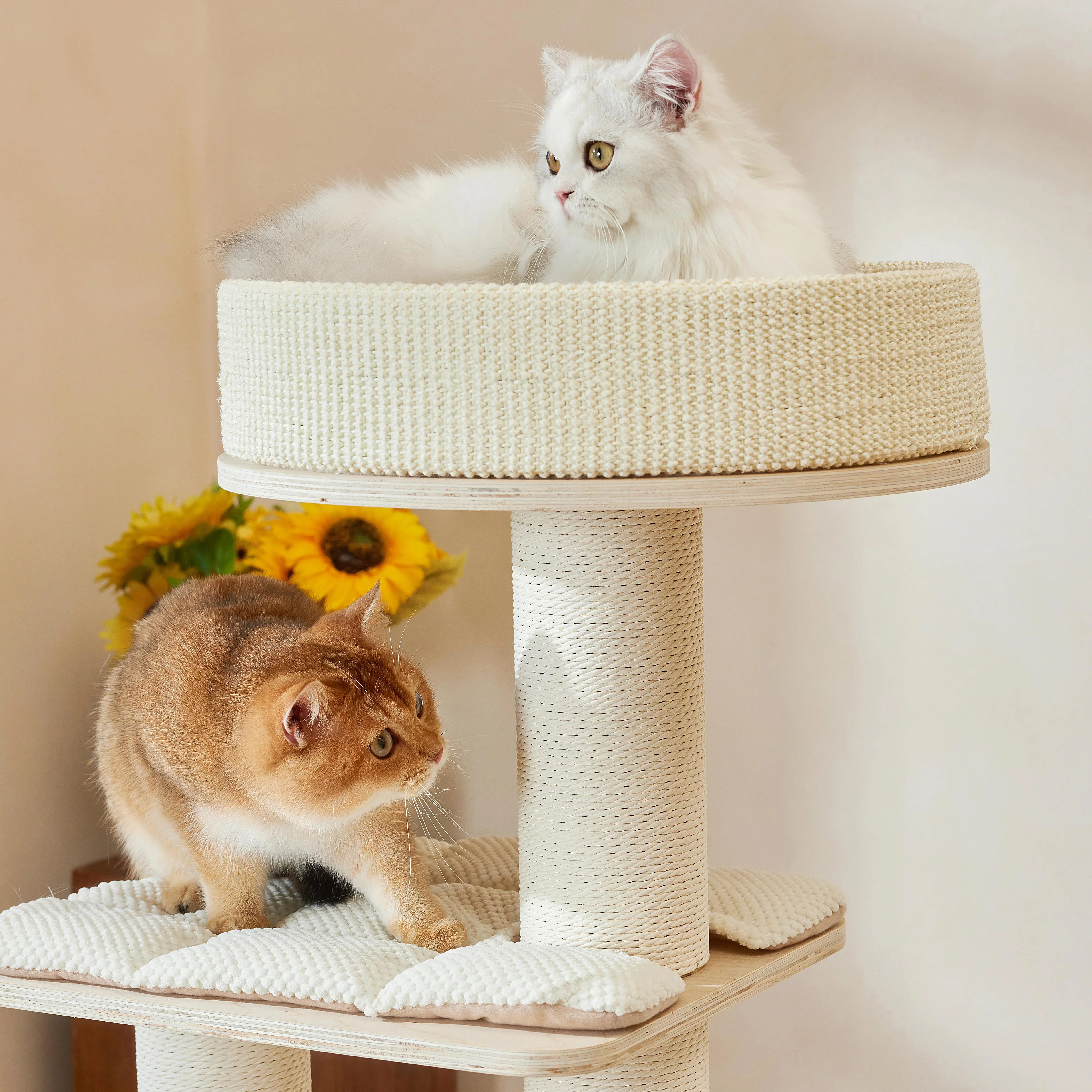 Michu Luna Multi-Layer Solid Wood Cat Nest Tree - Image 15