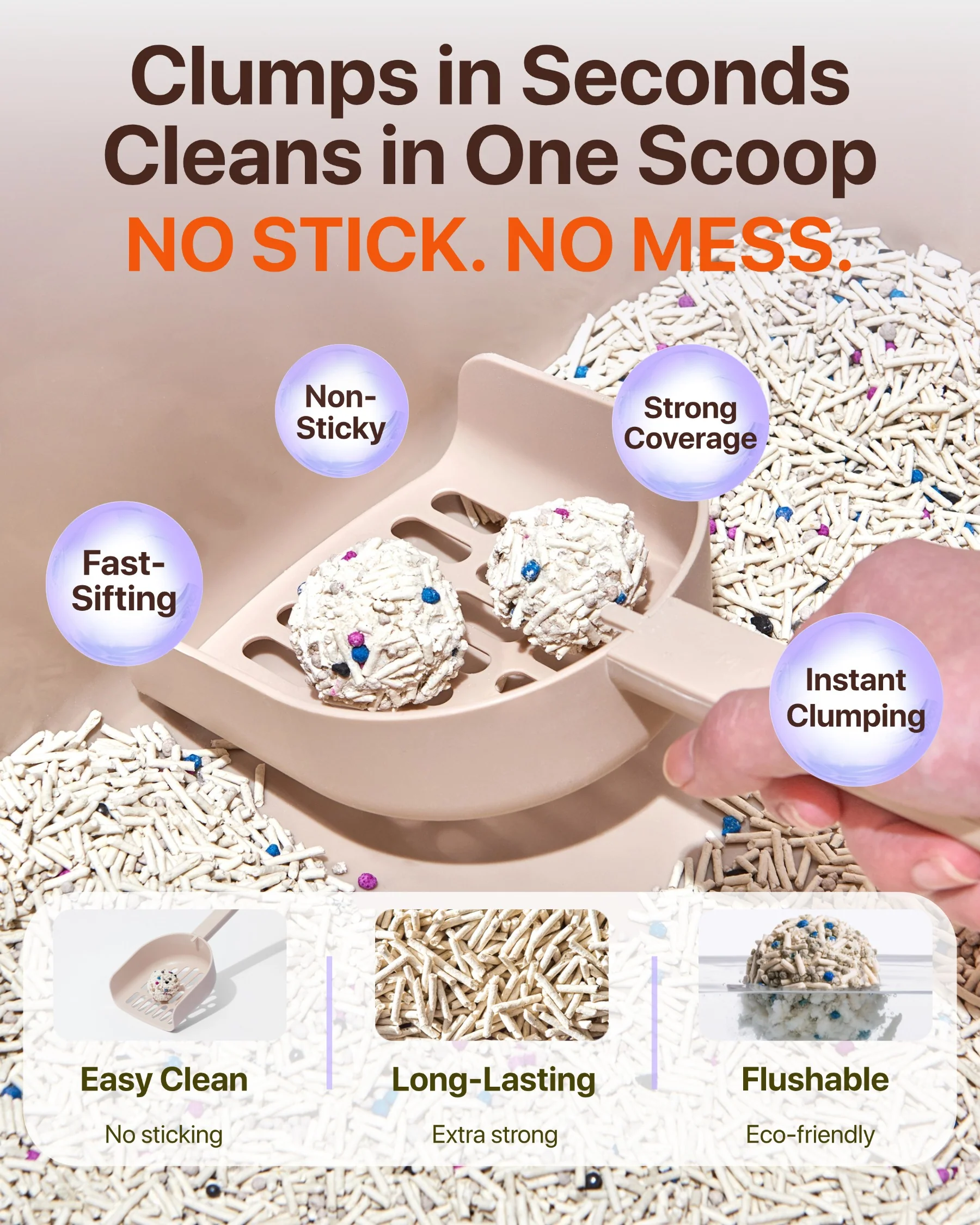 Michu Premium Mixed Tofu Cat Litter Pro Gen2 6L- Superb in Flushable, Eco-Friendly & Odour-Control - Image 4