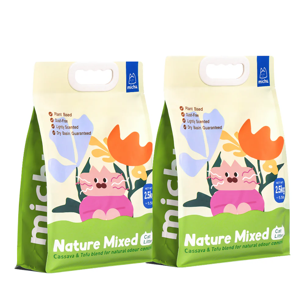 Michu NatureMix Plant Cat Litter –Tofu & Cassava Blend  Litter 2.5kg/6L - Image 11