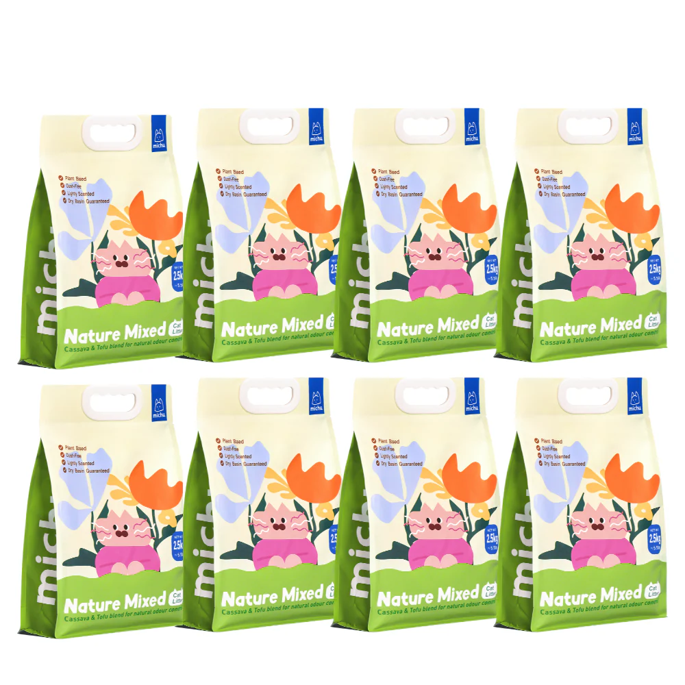 Michu NatureMix Plant Cat Litter –Tofu & Cassava Blend  Litter 2.5kg/6L - Image 14