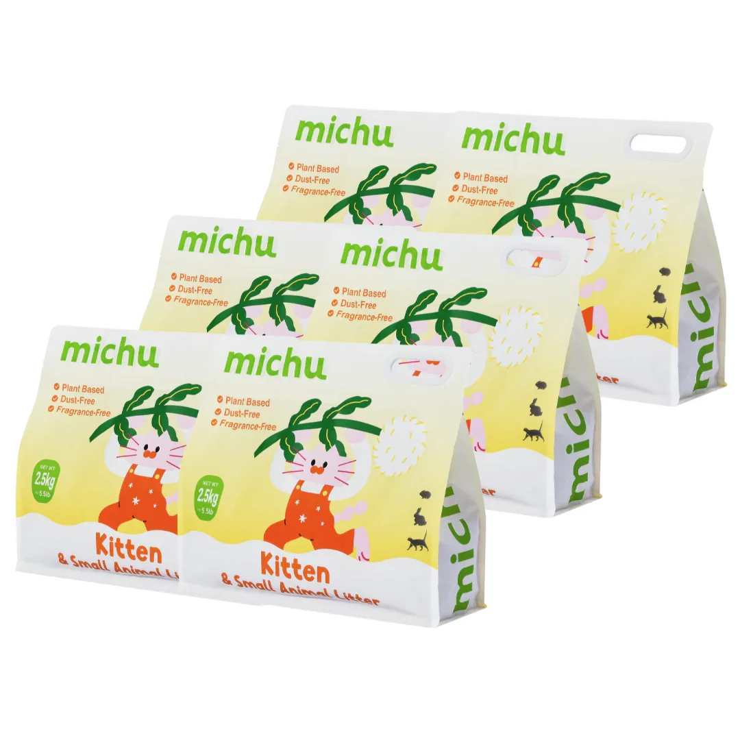 Michu Tofu Cat Litter for Kittens and Small Animals, Natural Crushed Formula, Plant-Based & Safe if Ingested 2.5kg/6L - Image 24