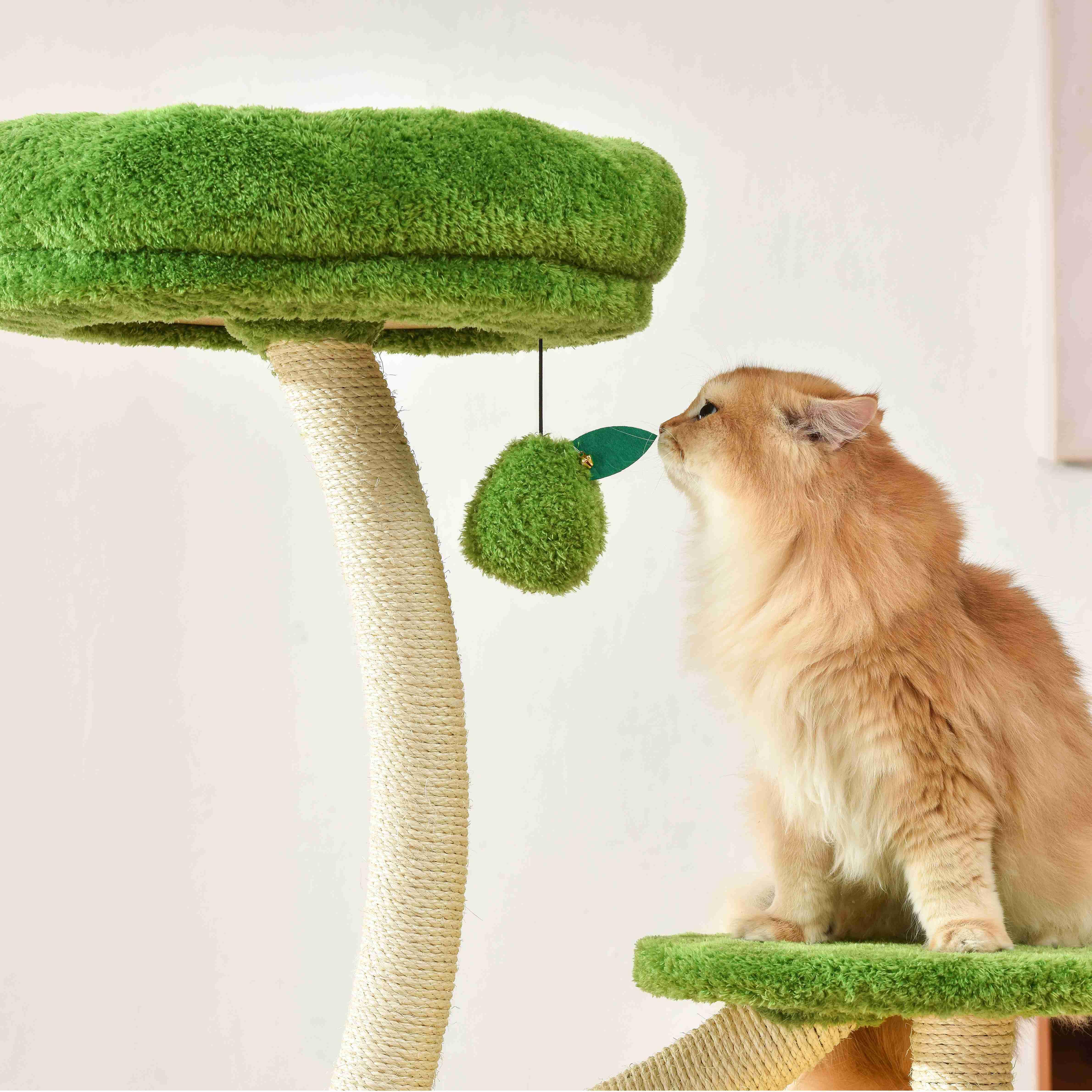Michu Verde Solid Wooded Base Cat Tree - Image 10