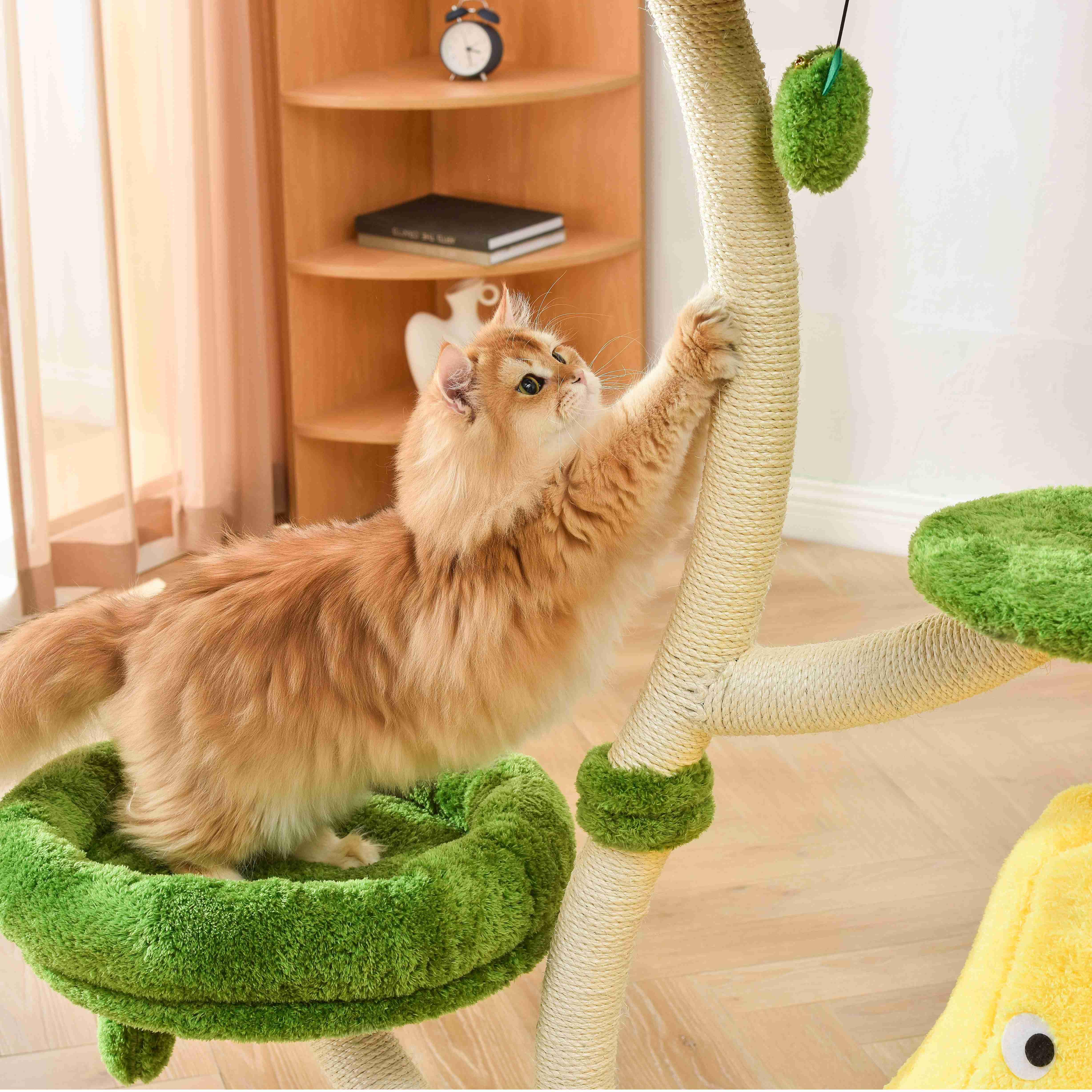 Michu Verde Solid Wooded Base Cat Tree - Image 13