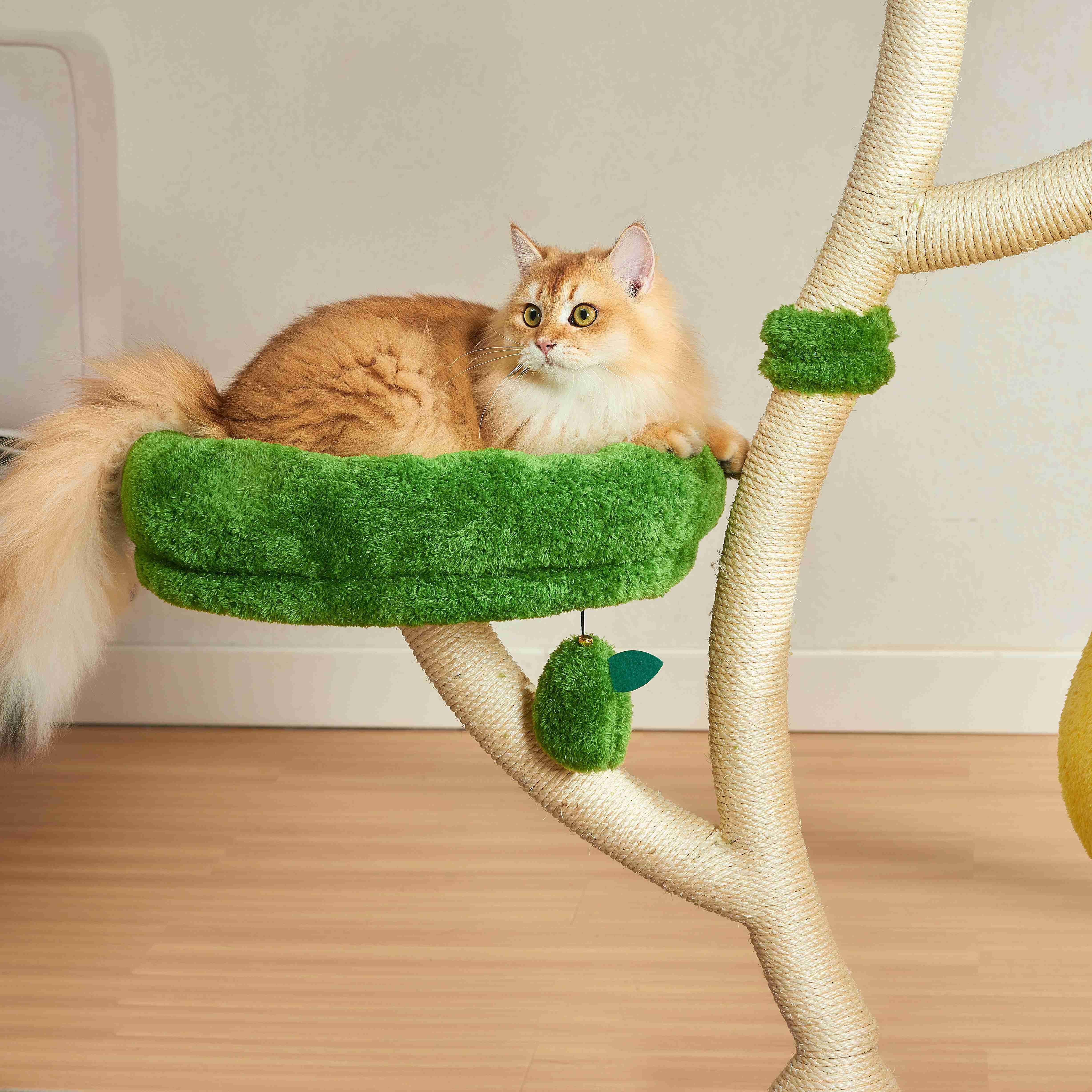 Michu Verde Solid Wooded Base Cat Tree - Image 9