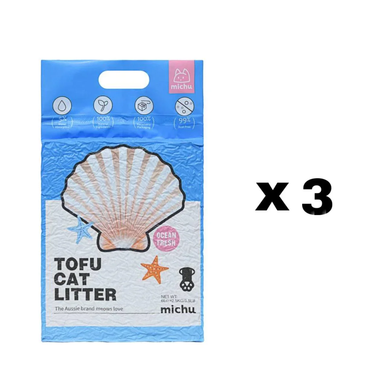 Michu Tofu Cat Litter Gen3 6L- Dust-Free and Natural Clumping Tofu-Based Formula for Easy Cleanup - Image 15