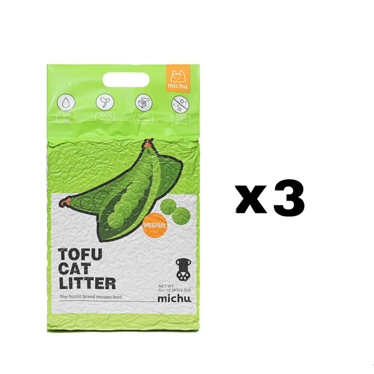 Michu Tofu Cat Litter Gen3 6L- Dust-Free and Natural Clumping Tofu-Based Formula for Easy Cleanup - Image 21