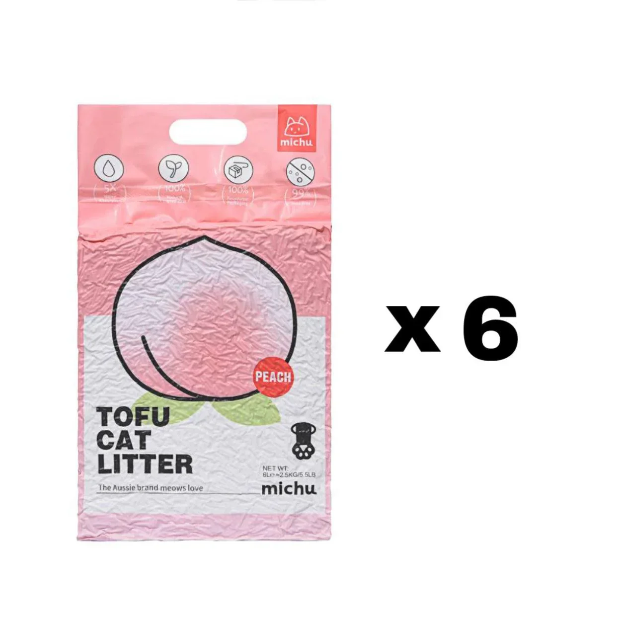 Michu Tofu Cat Litter Gen3 6L- Dust-Free and Natural Clumping Tofu-Based Formula for Easy Cleanup - Image 22