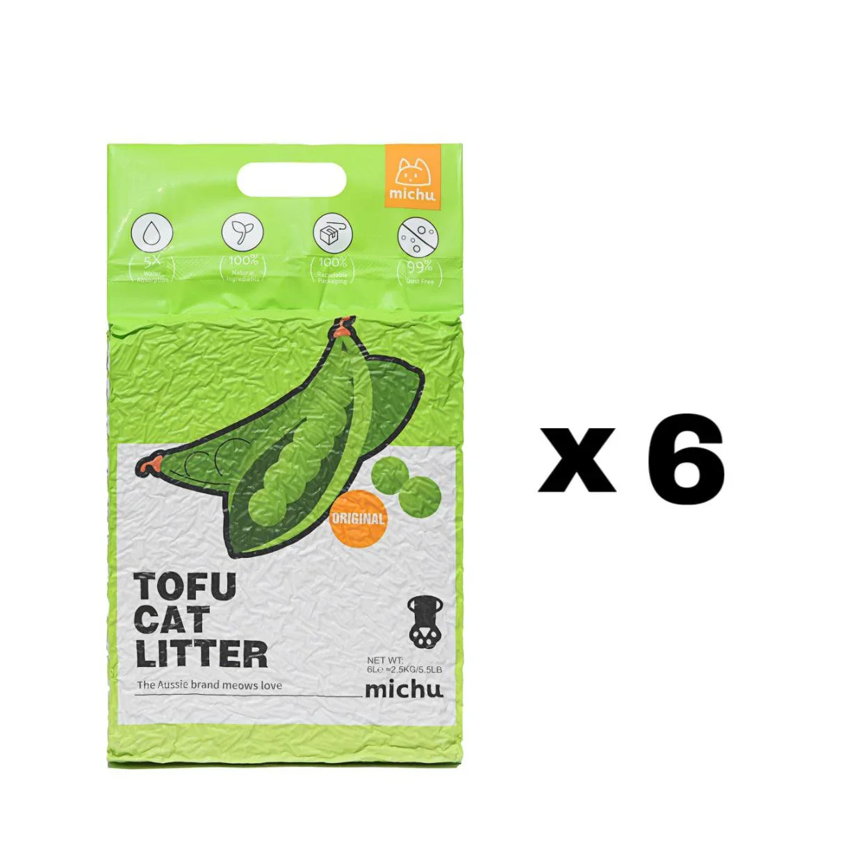 Michu Tofu Cat Litter Gen3 6L- Dust-Free and Natural Clumping Tofu-Based Formula for Easy Cleanup - Image 24