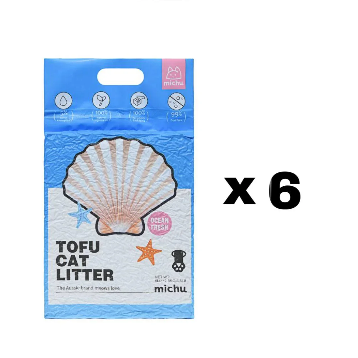 Michu Tofu Cat Litter Gen3 6L- Dust-Free and Natural Clumping Tofu-Based Formula for Easy Cleanup - Image 25