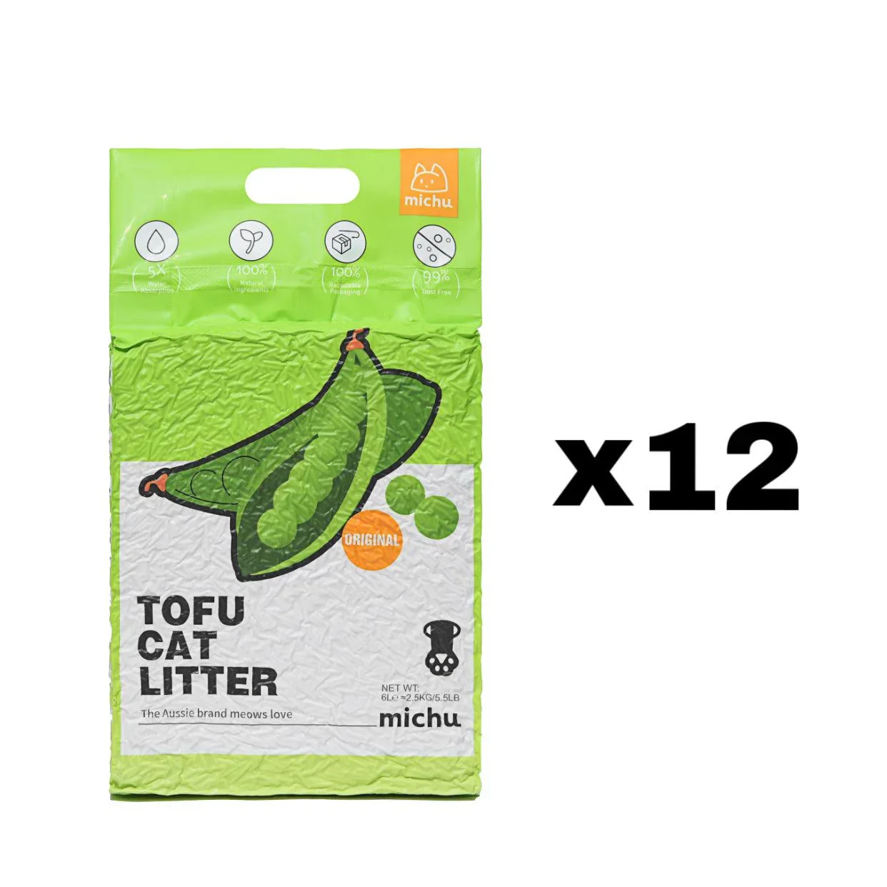 Michu Tofu Cat Litter Gen3 6L- Dust-Free and Natural Clumping Tofu-Based Formula for Easy Cleanup - Image 28