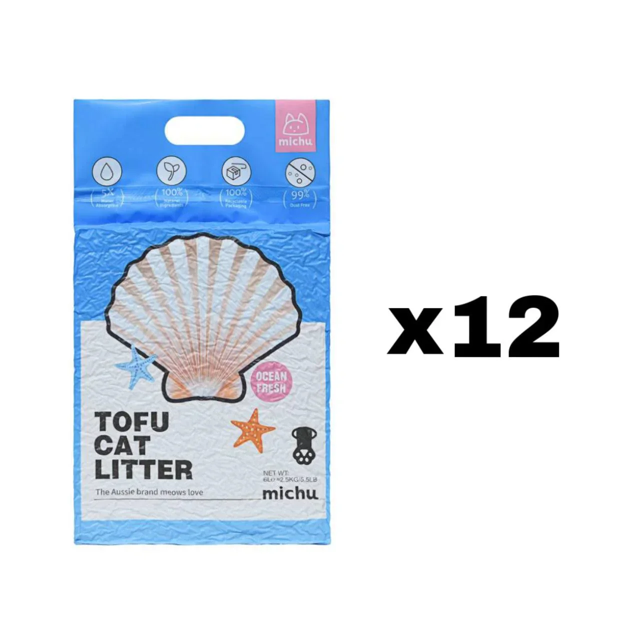 Michu Tofu Cat Litter Gen3 6L- Dust-Free and Natural Clumping Tofu-Based Formula for Easy Cleanup - Image 29