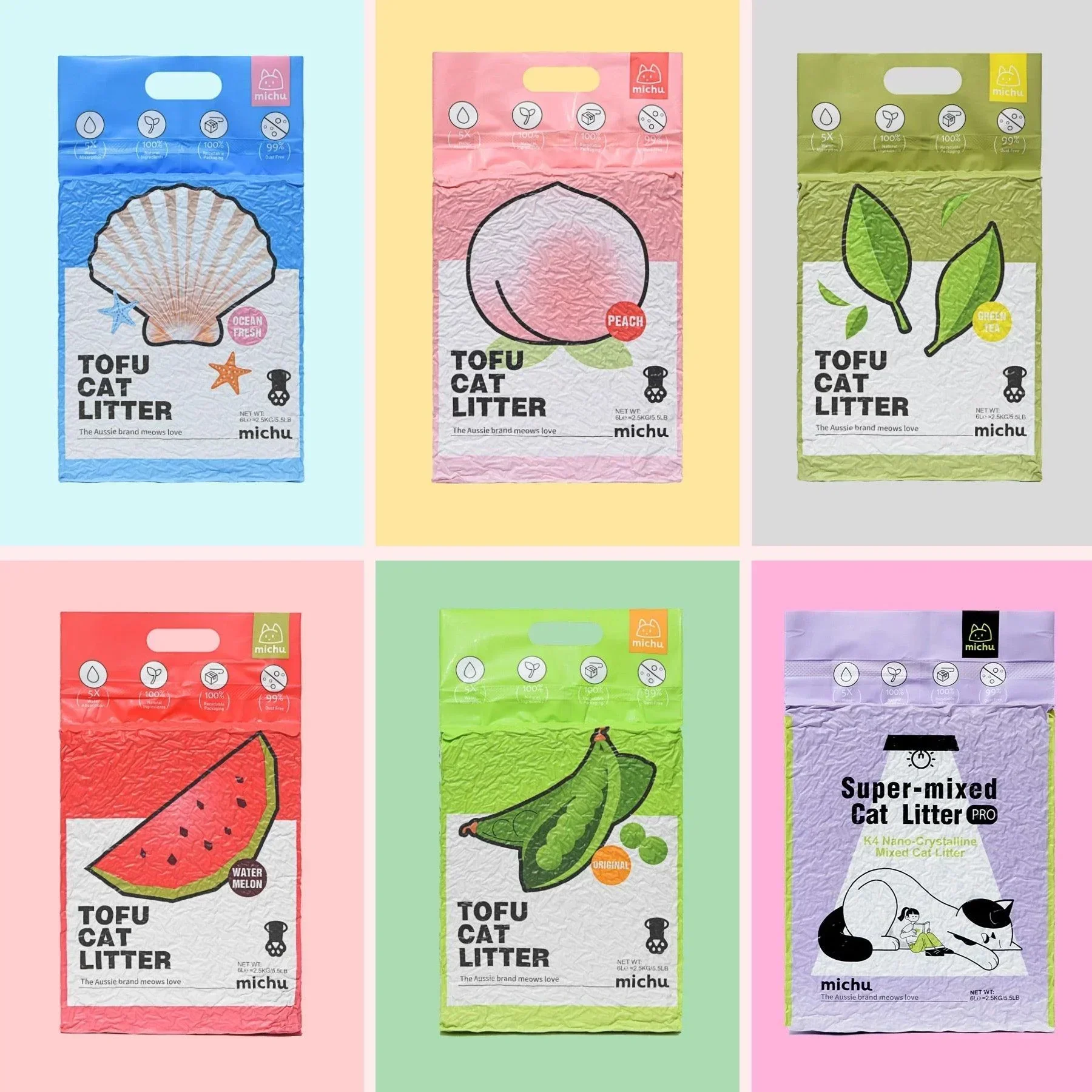 Michu Tofu Cat Litter Gen3 6L- Dust-Free and Natural Clumping Tofu-Based Formula for Easy Cleanup - Image 30