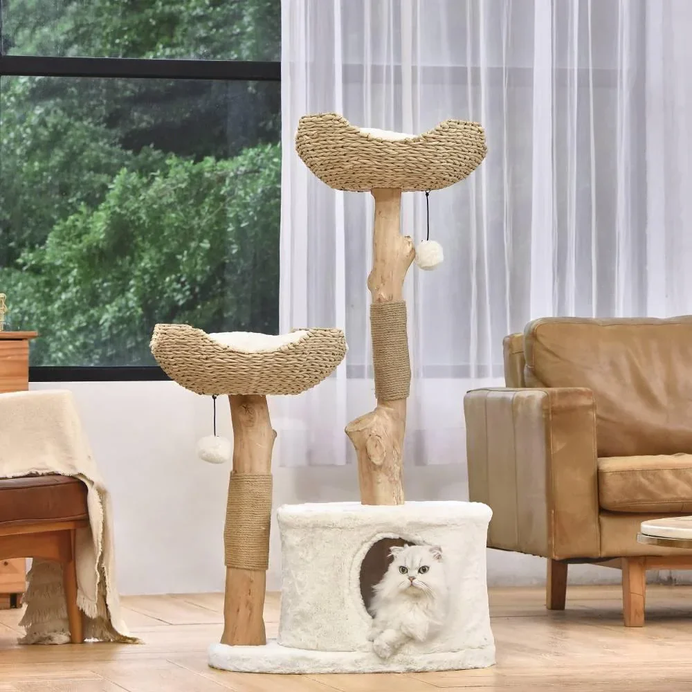 Michu Premium Real Wooden Cat Tree-Large- Spacious Australian Feline Haven - Image 5