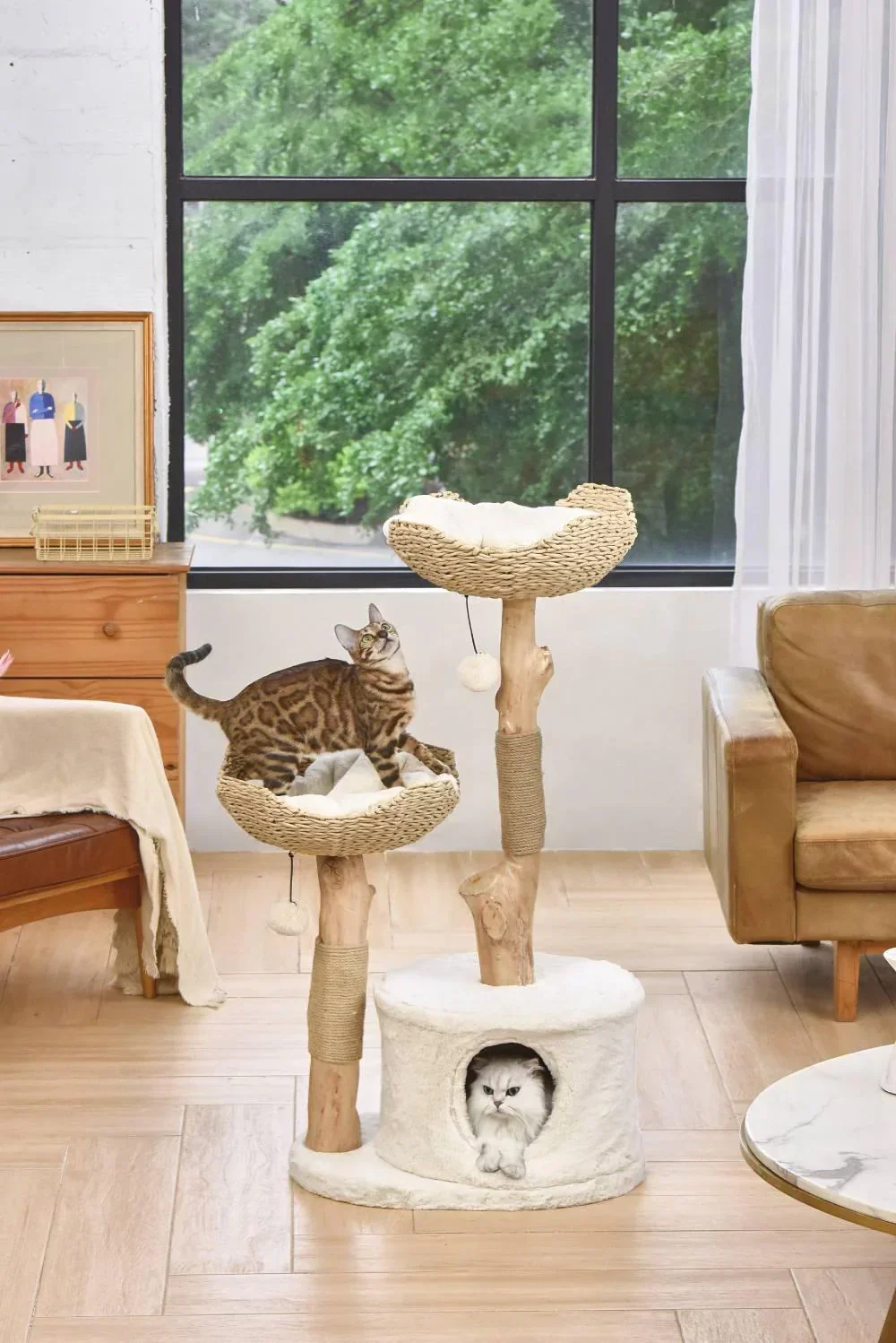 Michu Premium Real Wooden Cat Tree-Large- Spacious Australian Feline Haven - Image 8