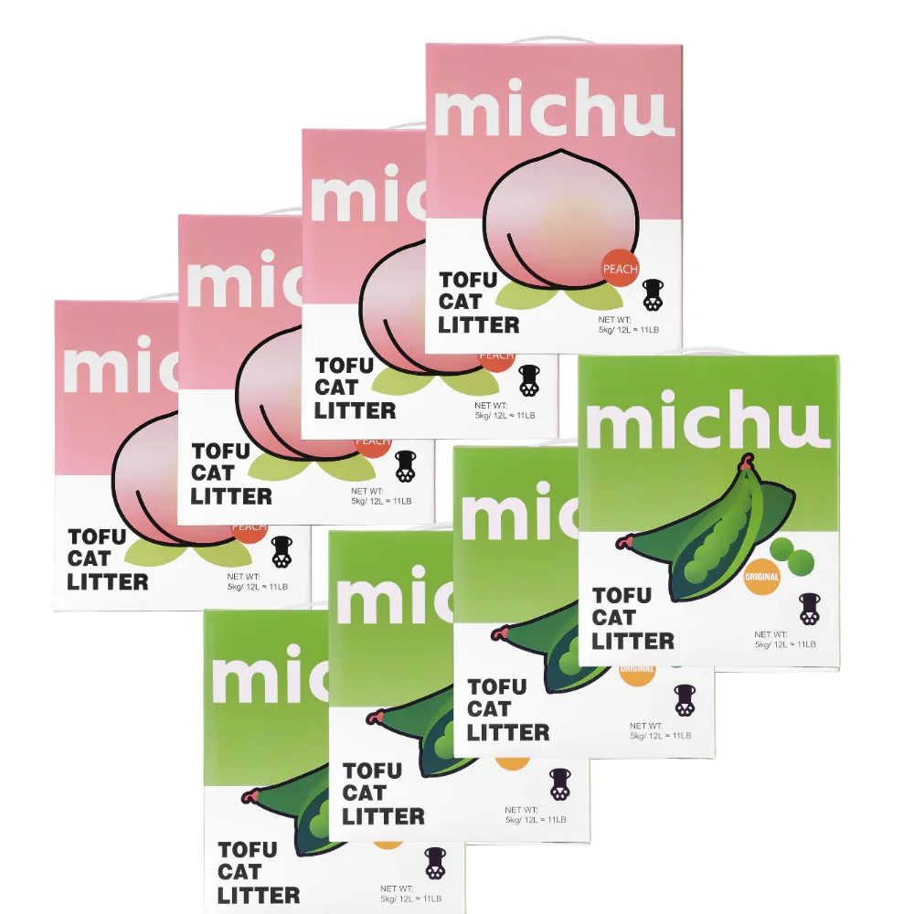 Michu Tofu Cat Litter Gen3 - Natural Clumping Tofu-Based Formula - Value Box 5 kg - Image 17