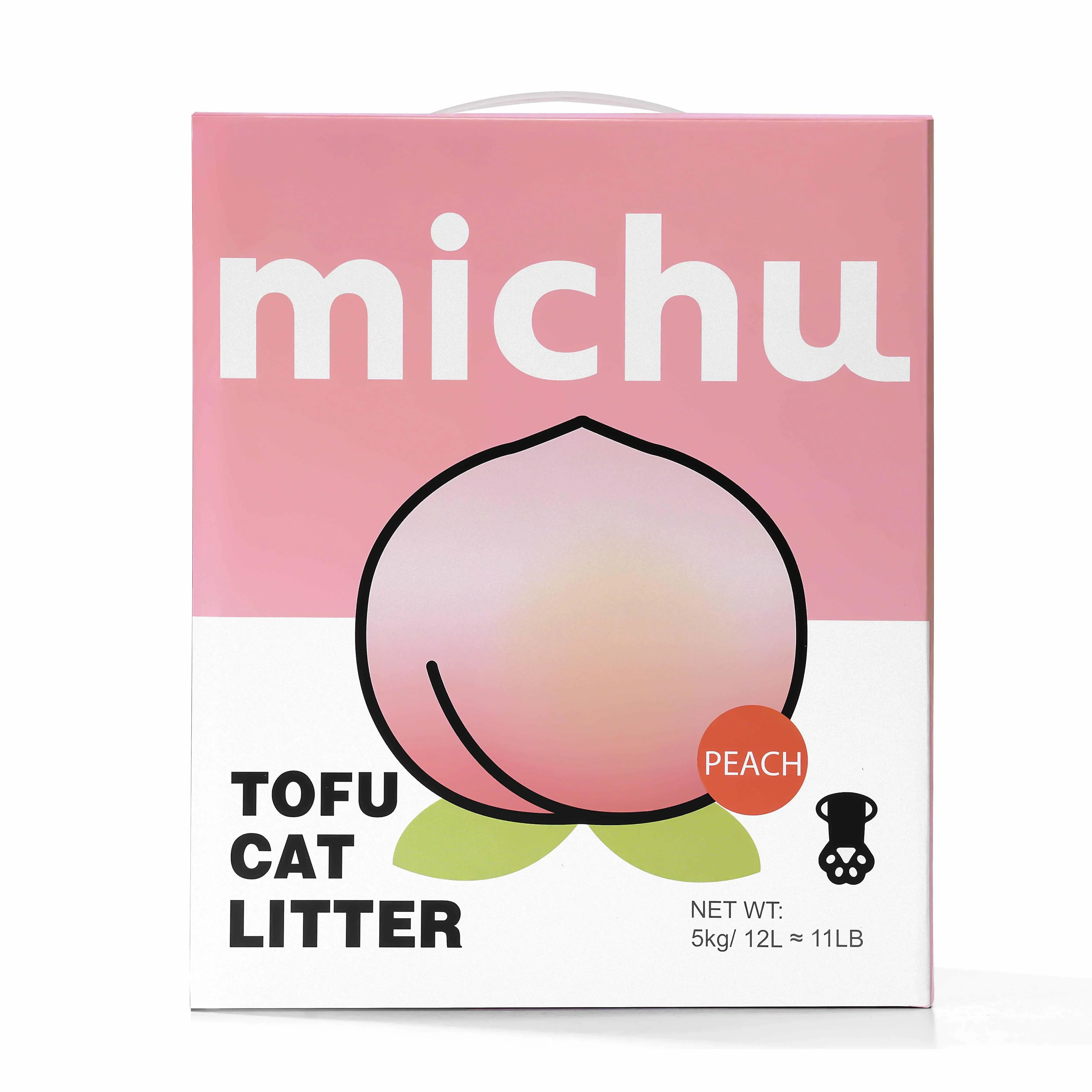 Michu Tofu Cat Litter Gen3 - Natural Clumping Tofu-Based Formula - Value Box 5 kg - Image 8